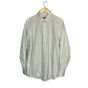 Vineyard Vines Men’s Button Down Murray Dress Shirt Green/ Blue Size XL